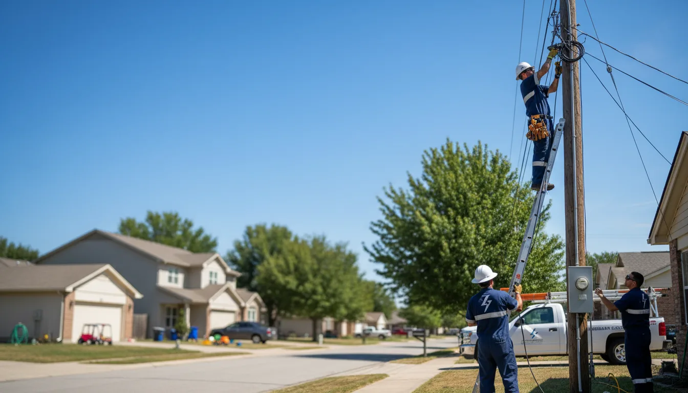 Residential electrician providing installation services in Harpersville, AL